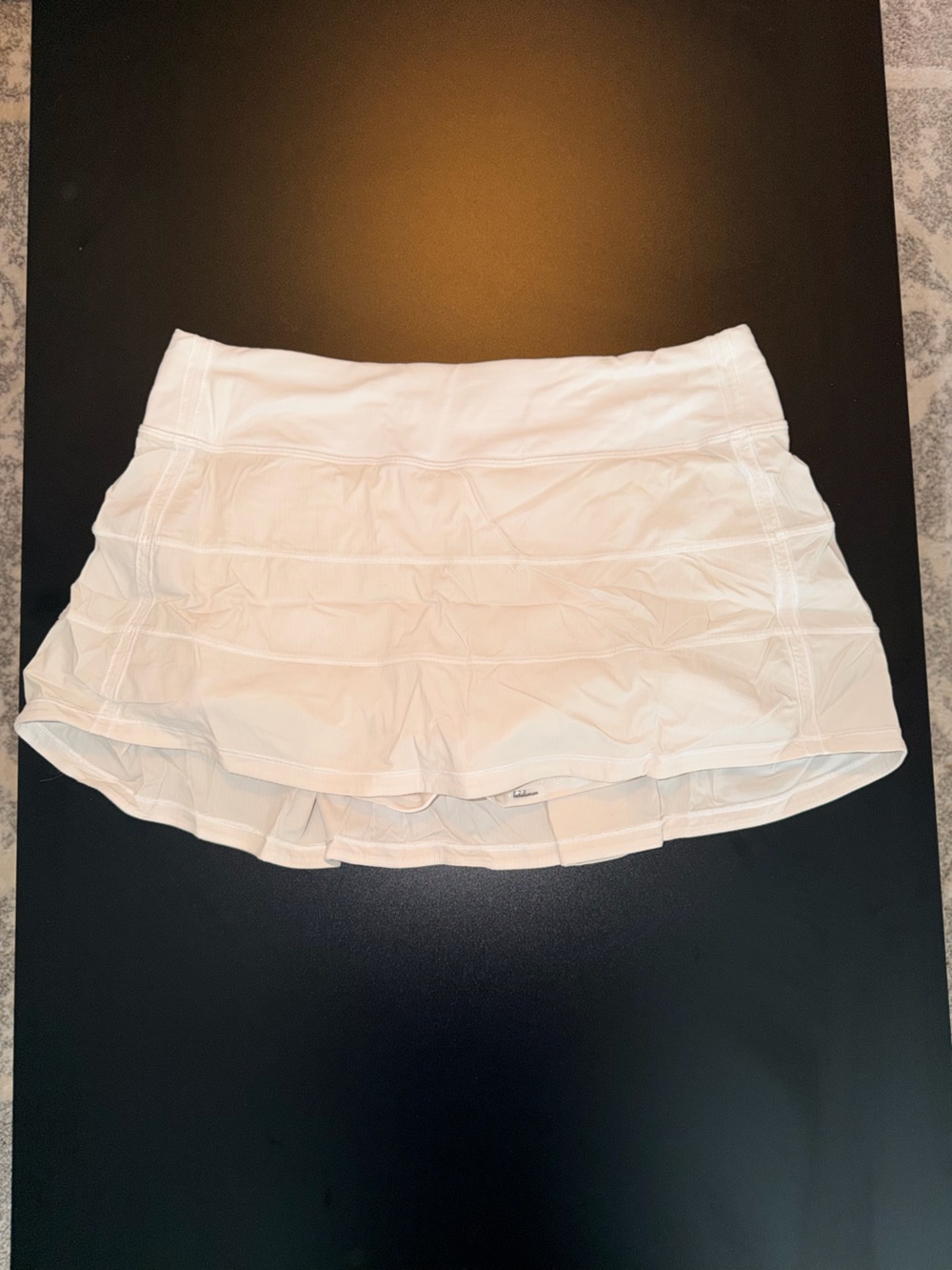 Lululemon White Pace Maker Tennis Skirt